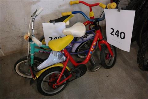 Posten Kinder-Fahrräder - Asservaten - 3 Stück